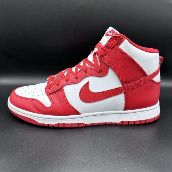 Size 11 - Nike Dunk High University Red White Men's Sneakers DD1399-106 Retro